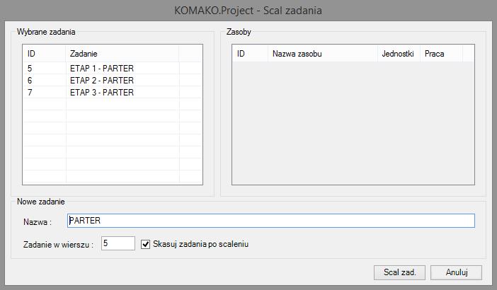 ENOKO Project scalanie zadań